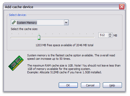 Adding RAM cache