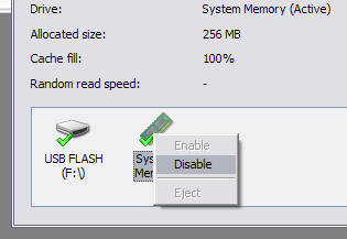 Disable RAM cache to free some memory